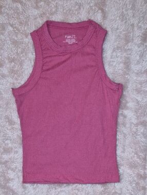 rue21 Magenta Ribbed Tank Top